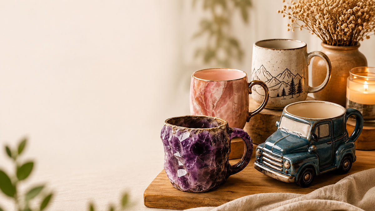 Cozy SproutHealth mugs on a wooden table