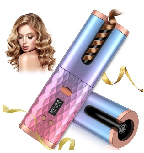 Portable Hair Curler Rotating & Curly Waves