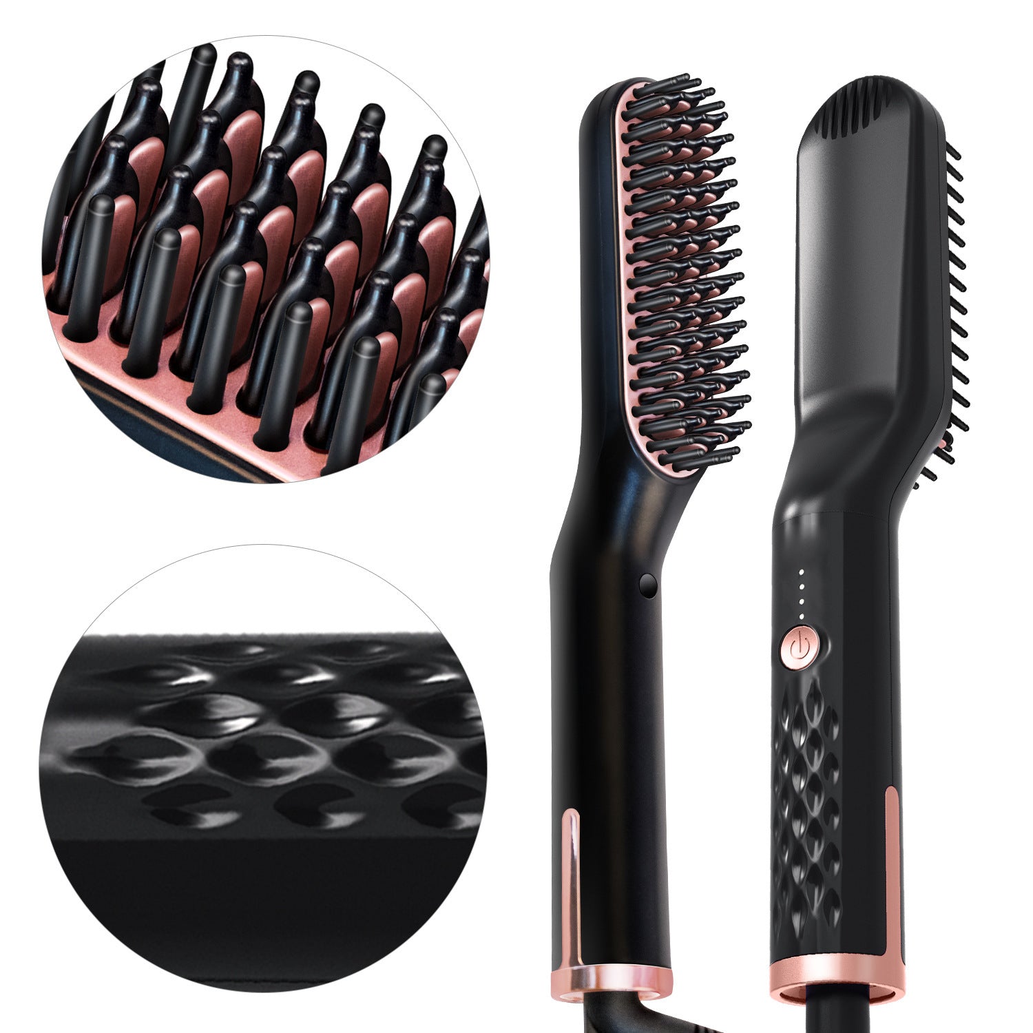2-in-1 Electric Hair & Beard Straightener – Fast Heating Ionic Comb for Smooth Styling