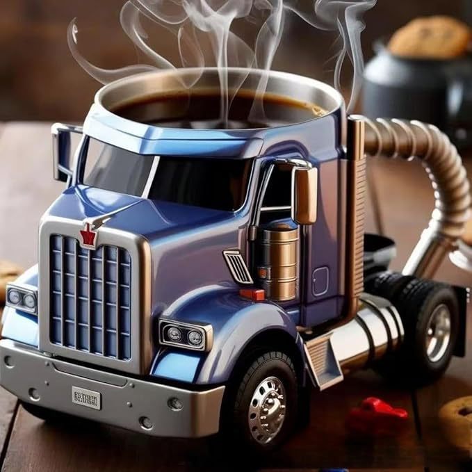 Handcrafted Truck Coffee Mugs - Durable Semi-Trailer Cups