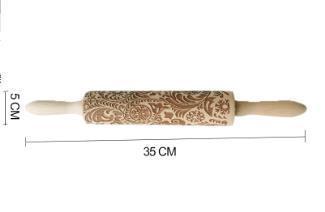 Christmas Embossed Rolling Pin – Festive Gift for Holiday Baking & Cookie Decorating