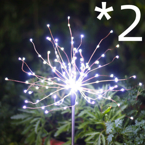 Solar Firework Lights with Ground Plug – LED Copper Wire for Garden & Pathway