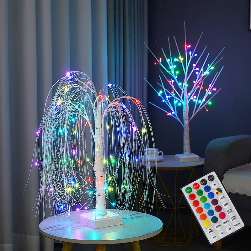 Light Up Your Home with LED Willow Lamps – Elegant Christmas Party Scene Decorations for a Magical Ambience