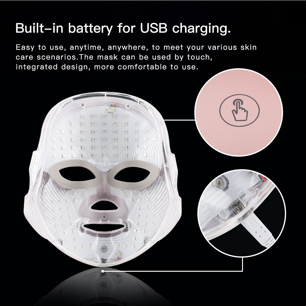 Touch Screen LED Photon Mask – 7-Color Light Therapy for Skin Rejuvenation & Glow