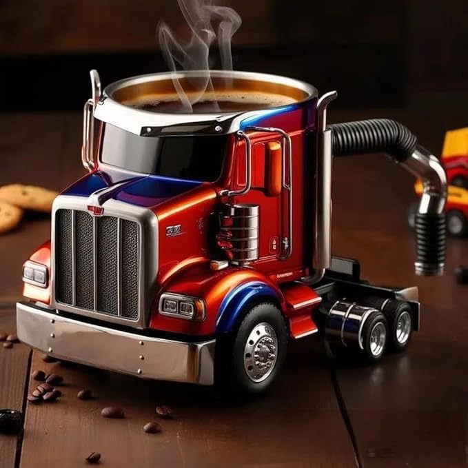 Handcrafted Truck Coffee Mugs - Durable Semi-Trailer Cups