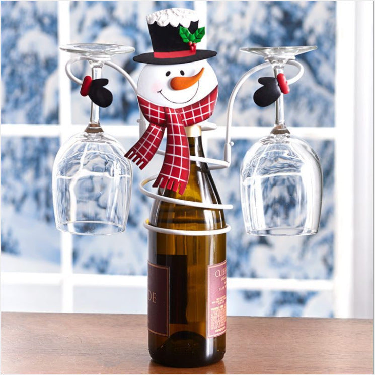 Festive Snowman Red Wine Stick – Christmas Bottle Topper & Holiday Decor
