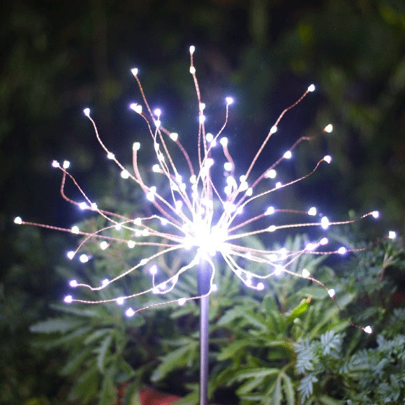 Solar Firework Lights with Ground Plug – LED Copper Wire for Garden & Pathway
