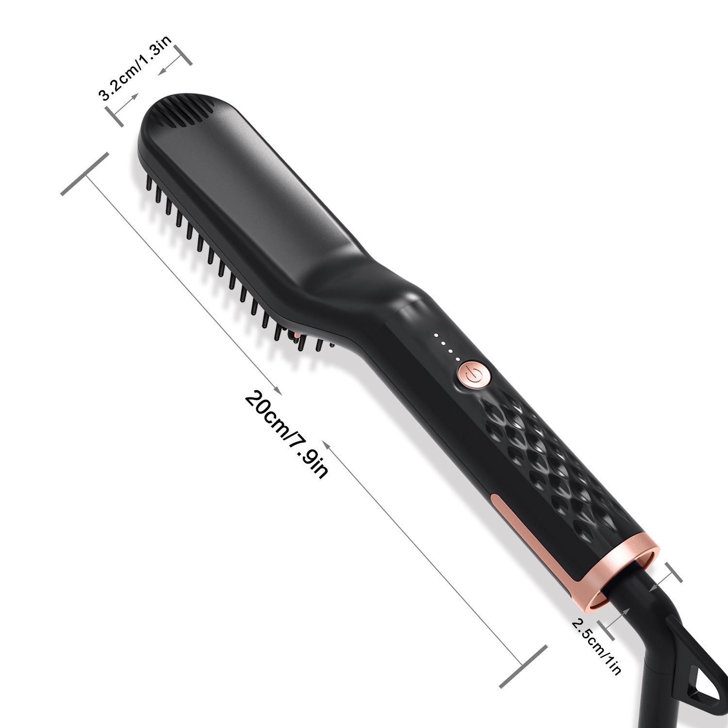 2-in-1 Electric Hair & Beard Straightener – Fast Heating Ionic Comb for Smooth Styling
