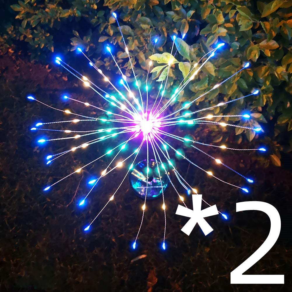 Solar Firework Lights with Ground Plug – LED Copper Wire for Garden & Pathway