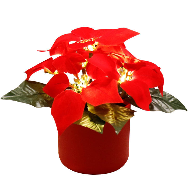 Illuminate Your Holidays with LED Christmas Flower Night Lamps – Elegant Décor for Cozy Celebrations