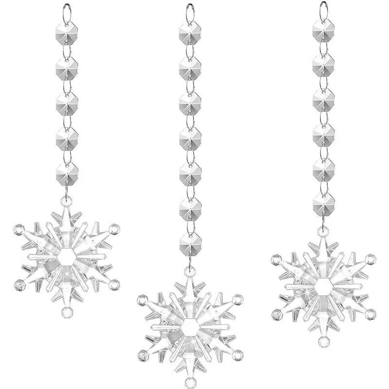 18-Piece Crystal Christmas Tree Pendants – Elegant Holiday Ornaments for Festive Home Décor