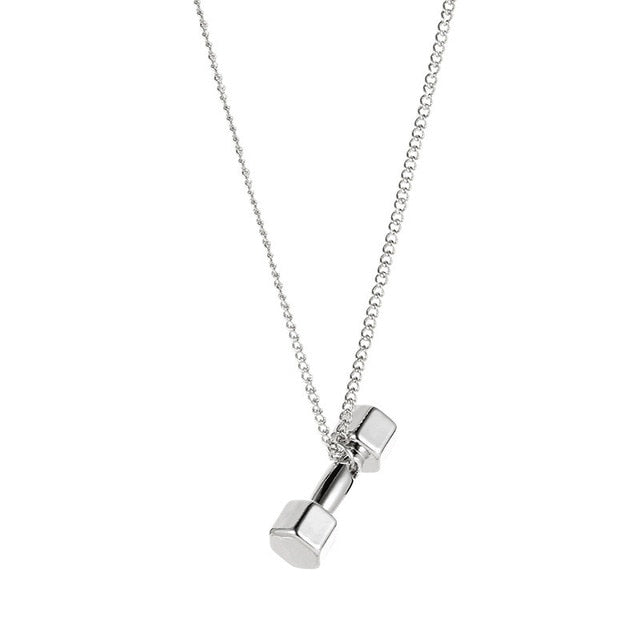 Gym Barbell Necklace for Men & Women Jewelry Gifts