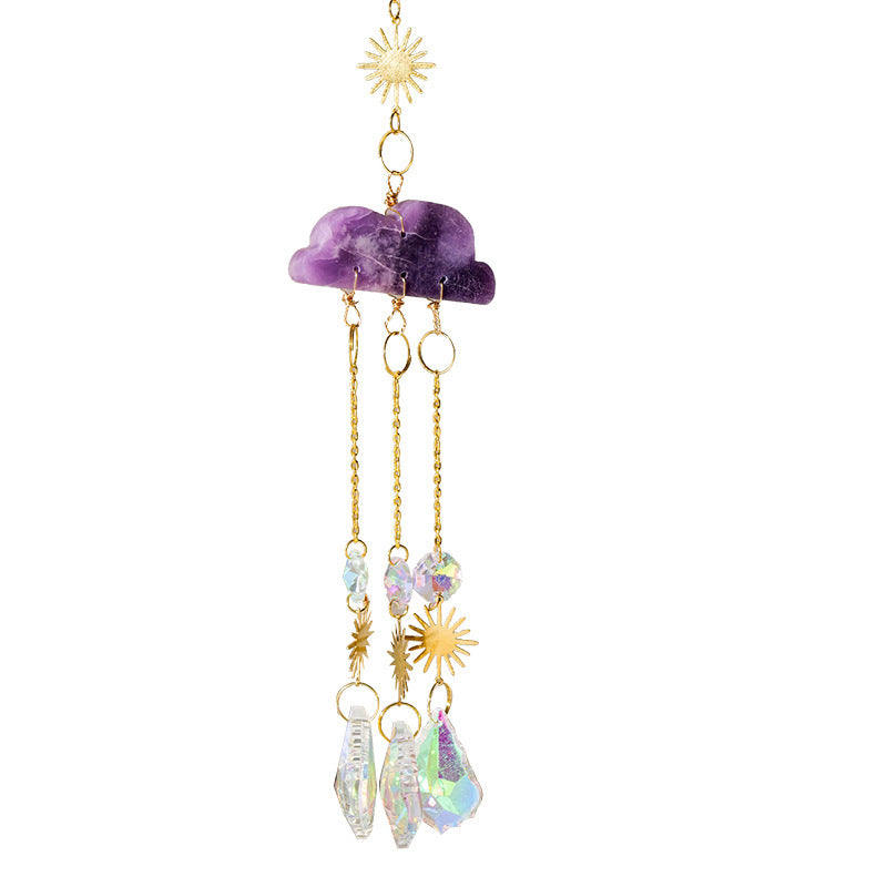 Crystal Cloud Sun Catcher Wind Chimes – Magical Christmas Pendant Chain for Festive Charm