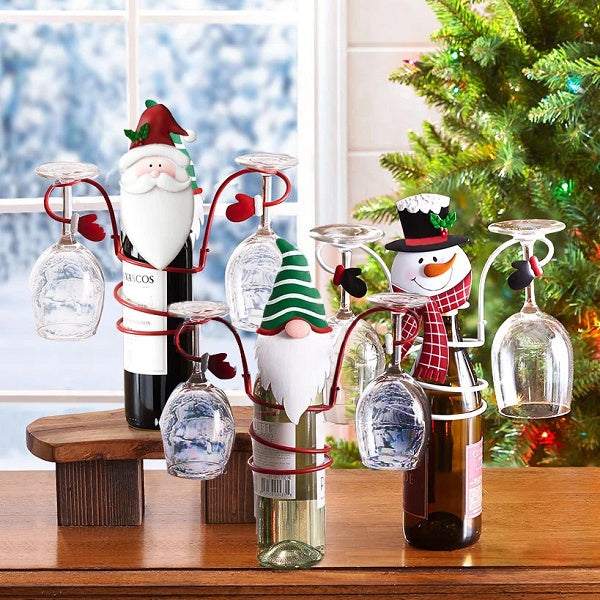 Festive Snowman Red Wine Stick – Christmas Bottle Topper & Holiday Decor