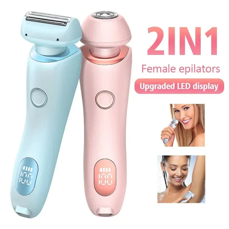 2-in-1 Hair Removal Epilator USB Rechargeable Trimmer