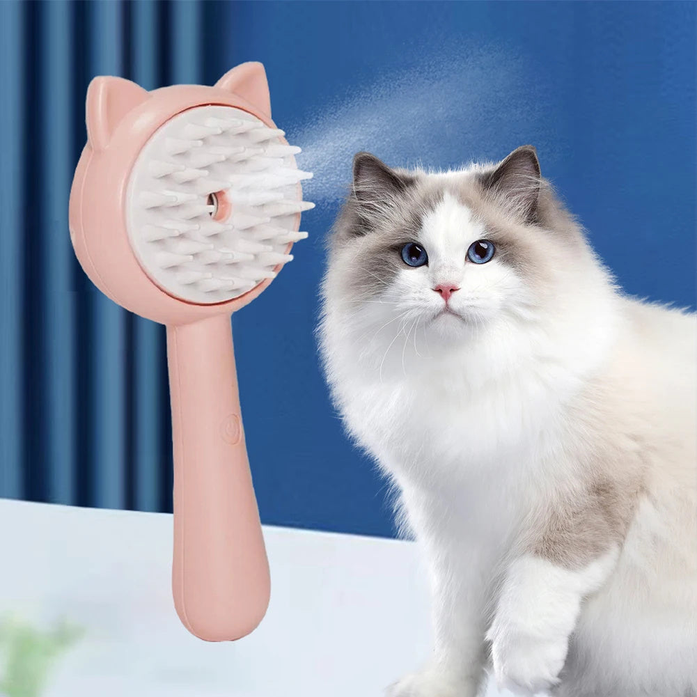 Hair Cleaning Brush with Mist Multifunctional Pet Grooming Tool