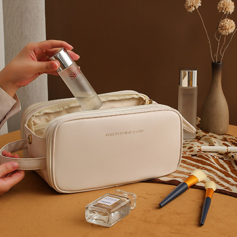 beautiful makeup organizer bag in skin color