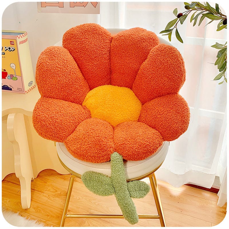Flower Seat Cushion Lumbar Support Chair