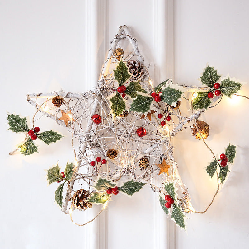 Add Holiday Sparkle with Christmas Leaf & Red Berry Copper Wire String Lights – Elegant Festive Décor