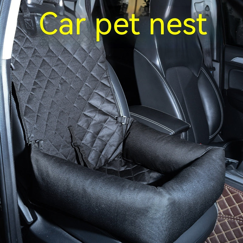 Waterproof Pet Car Seat Cushion with Built-In Travel Toilet – Stress-Free Road Trips for Dogs