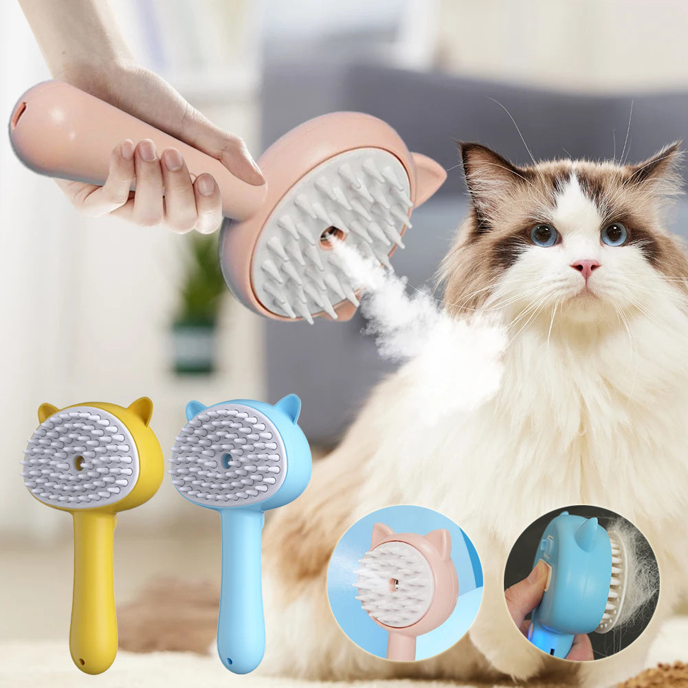 Hair Cleaning Brush with Mist Multifunctional Pet Grooming Tool