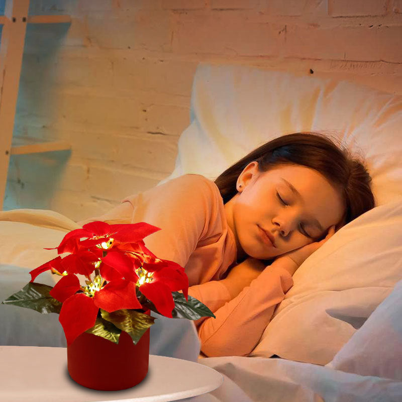 Illuminate Your Holidays with LED Christmas Flower Night Lamps – Elegant Décor for Cozy Celebrations