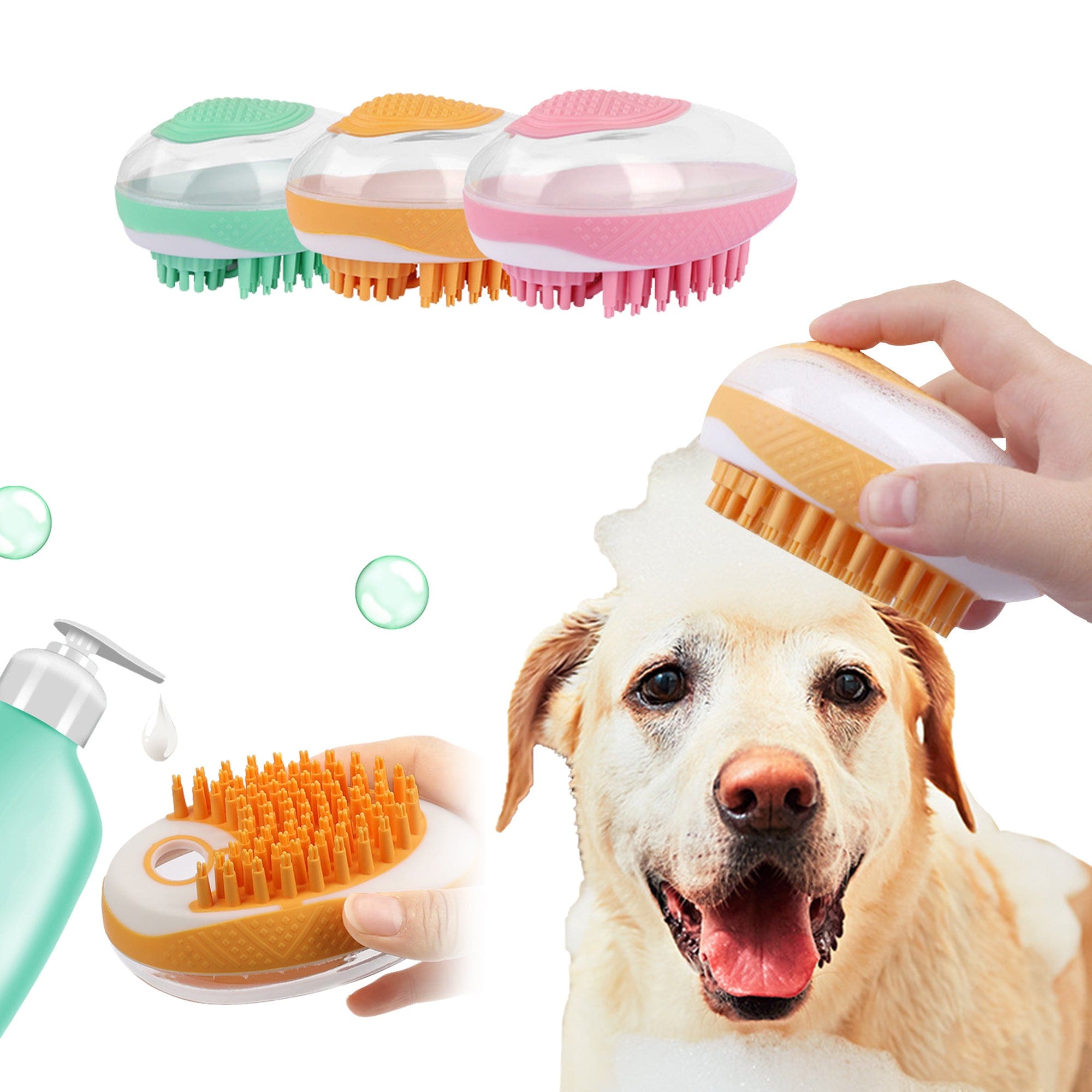 Sprout Health 0 2-in-1 Dog Cat Bath Brush & Massage Comb