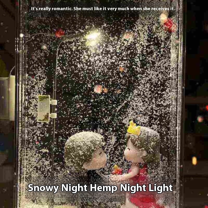 Sprout Health 0 4 Style Magic Snowy Landscape Night Lights Small Street Light Snowy Flowing Night DIY Christmas Lights Christmas Desktop Decor Handmade