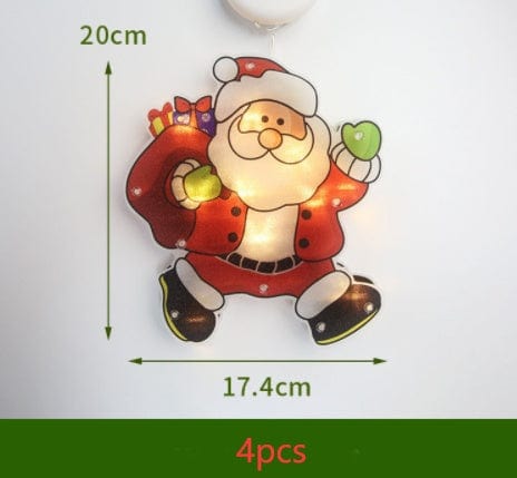 Sprout Health 0 Backpack Christmas / 4PCS "LED Suction Cup Window Hanging Lights - Christmas Decoration