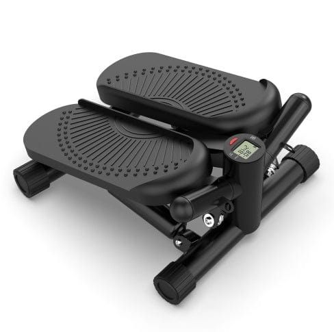 Sprout Health 0 Black Steppers For Exercise - Mini Stair Stepper Machine With Resistance Bands 330lbs Twist Stepper Portable Exercise Equipment For Full Body Workout-Black