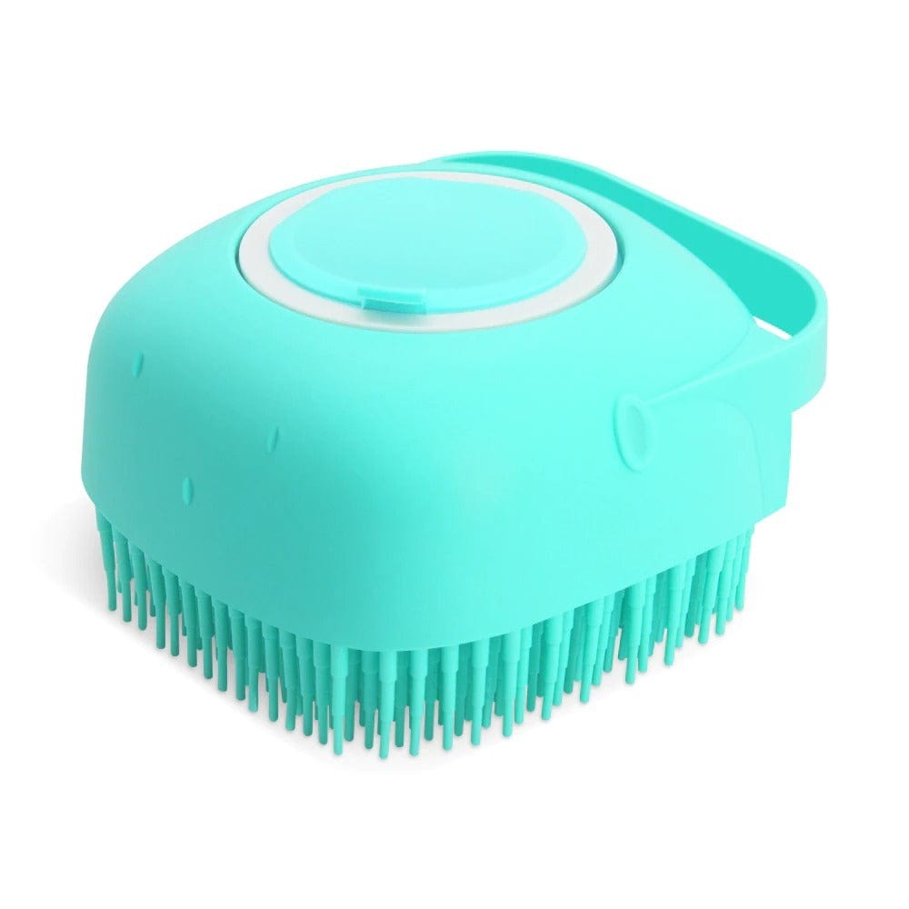 Sprout Health 0 Blue Pet Shampoo & Massage Brush - Soft Silicone Groomer