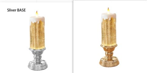 Sprout Health 0 Gold set / 1PC Rechargeable LED Waterproof Candle - Color Changing with Glitter - Home Décor