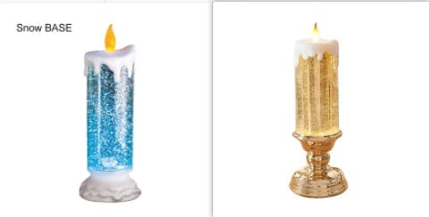 Sprout Health 0 Gold set1 / 1PC Rechargeable LED Waterproof Candle - Color Changing with Glitter - Home Décor