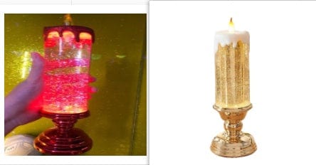 Sprout Health 0 Gold set2 / 1PC Rechargeable LED Waterproof Candle - Color Changing with Glitter - Home Décor
