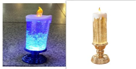 Sprout Health 0 Gold set4 / 1PC Rechargeable LED Waterproof Candle - Color Changing with Glitter - Home Décor
