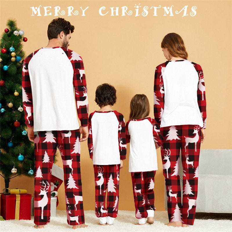 Sprout Health 0 Matching Christmas Pajamas - Deer Head Print Family Set