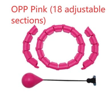 Sprout Health 0 OPP Pink 18adjustable sect Smart Adjustable Fitness Hoop - Intelligent Waist Exercise Equipment