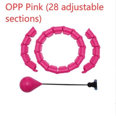 Sprout Health 0 OPP Pink 28adjustable sect Smart Adjustable Fitness Hoop - Intelligent Waist Exercise Equipment