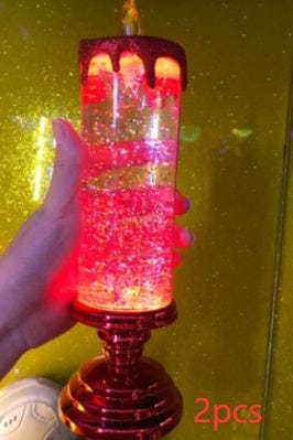 Sprout Health 0 Red / 2PCS Rechargeable LED Waterproof Candle - Color Changing with Glitter - Home Décor