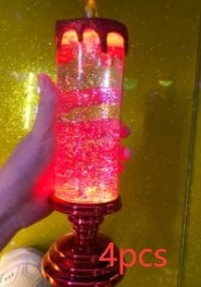 Sprout Health 0 Red / 4PCS Rechargeable LED Waterproof Candle - Color Changing with Glitter - Home Décor