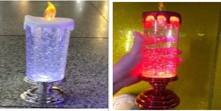 Sprout Health 0 Red set / 1PC Rechargeable LED Waterproof Candle - Color Changing with Glitter - Home Décor