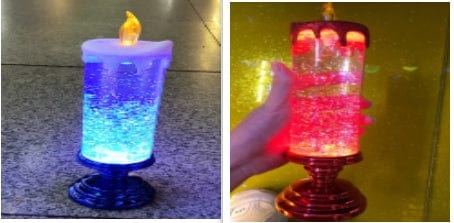 Sprout Health 0 Red set1 / 1PC Rechargeable LED Waterproof Candle - Color Changing with Glitter - Home Décor