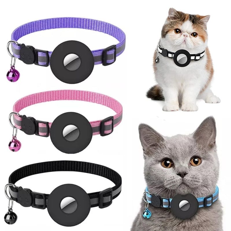 Sprout Health 0 Reflective Collar Waterproof Holder Case For Airtag Air Tag Airtags Protective Cover Cat Dog Kitten Puppy Nylon Collar