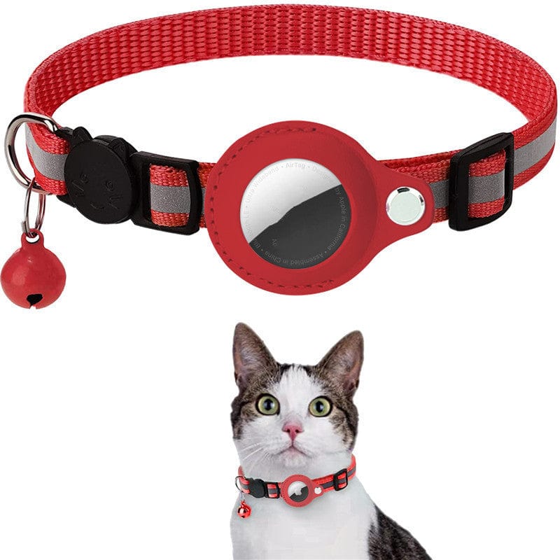 Sprout Health 0 Reflective Collar Waterproof Holder Case For Airtag Air Tag Airtags Protective Cover Cat Dog Kitten Puppy Nylon Collar