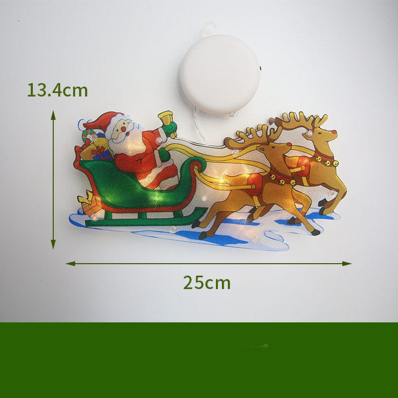 Sprout Health 0 Reindeer Christmas / 1PC "LED Suction Cup Window Hanging Lights - Christmas Decoration