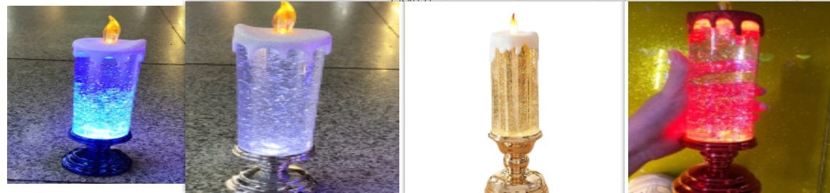 Sprout Health 0 Set / 1PC Rechargeable LED Waterproof Candle - Color Changing with Glitter - Home Décor