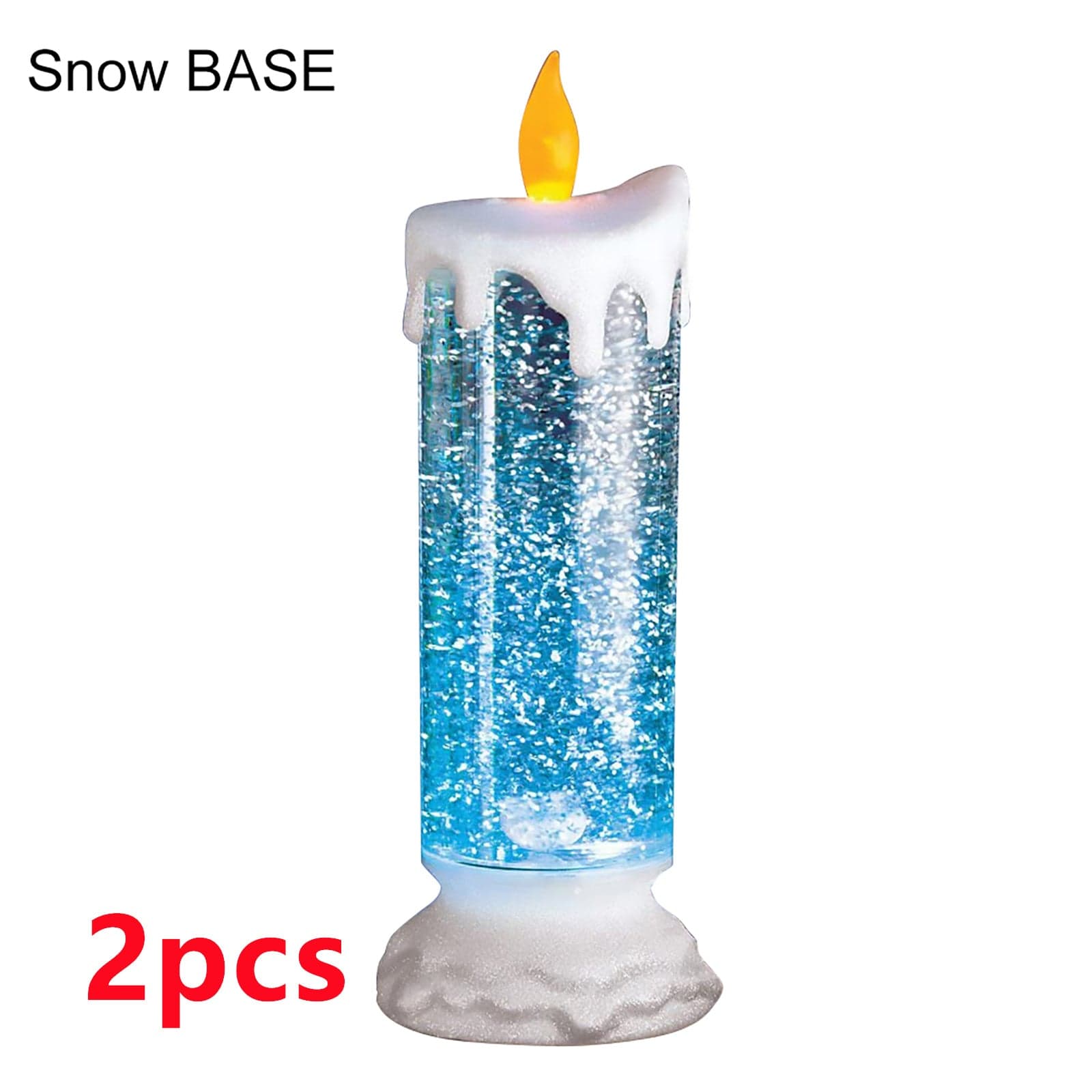 Sprout Health 0 Silver Grey / 2PCS Rechargeable LED Waterproof Candle - Color Changing with Glitter - Home Décor