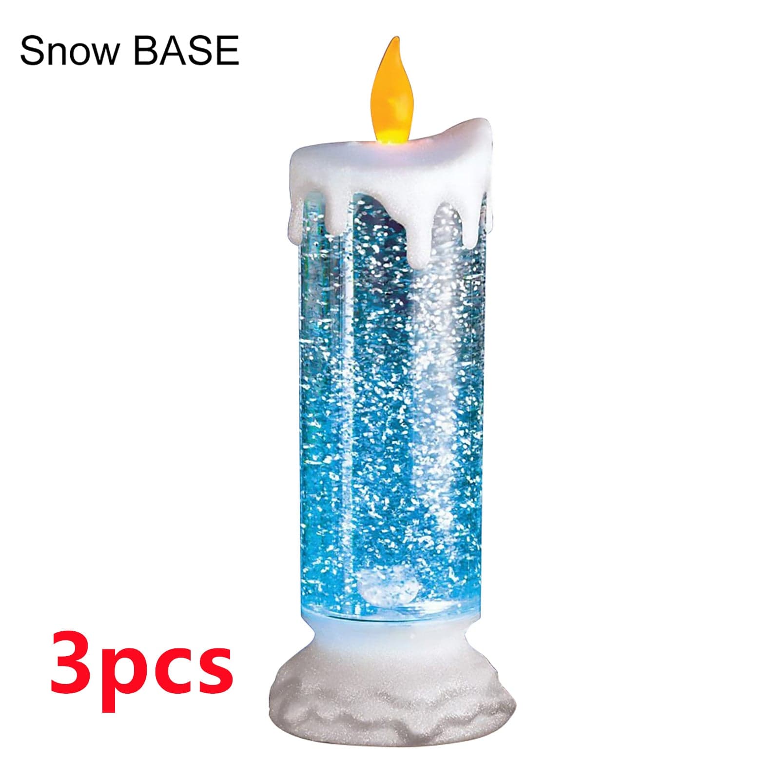 Sprout Health 0 Silver Grey / 3PCS Rechargeable LED Waterproof Candle - Color Changing with Glitter - Home Décor