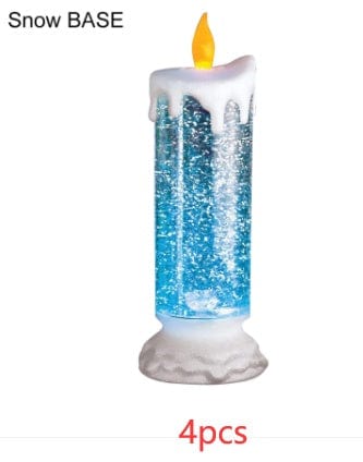 Sprout Health 0 Silver Grey / 4PCS Rechargeable LED Waterproof Candle - Color Changing with Glitter - Home Décor