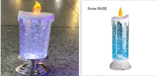 Sprout Health 0 Silver Grey set1 / 1PC Rechargeable LED Waterproof Candle - Color Changing with Glitter - Home Décor